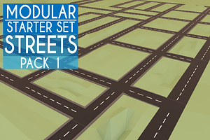 Modular Low Poly Street Starter Set