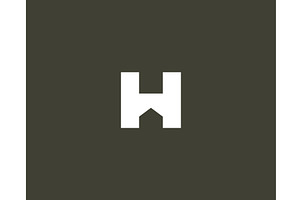A letter H vector logotype.