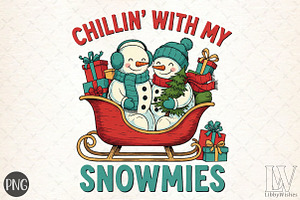Vintage Christmas PNG, Snowman, a Graphic by Libby Wishes