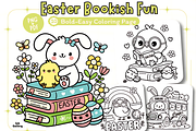 Easter Bookish Fun Coloring Pages, a Seasonal Illustration by Ink Gallery (Thumbnail 1 of 4)