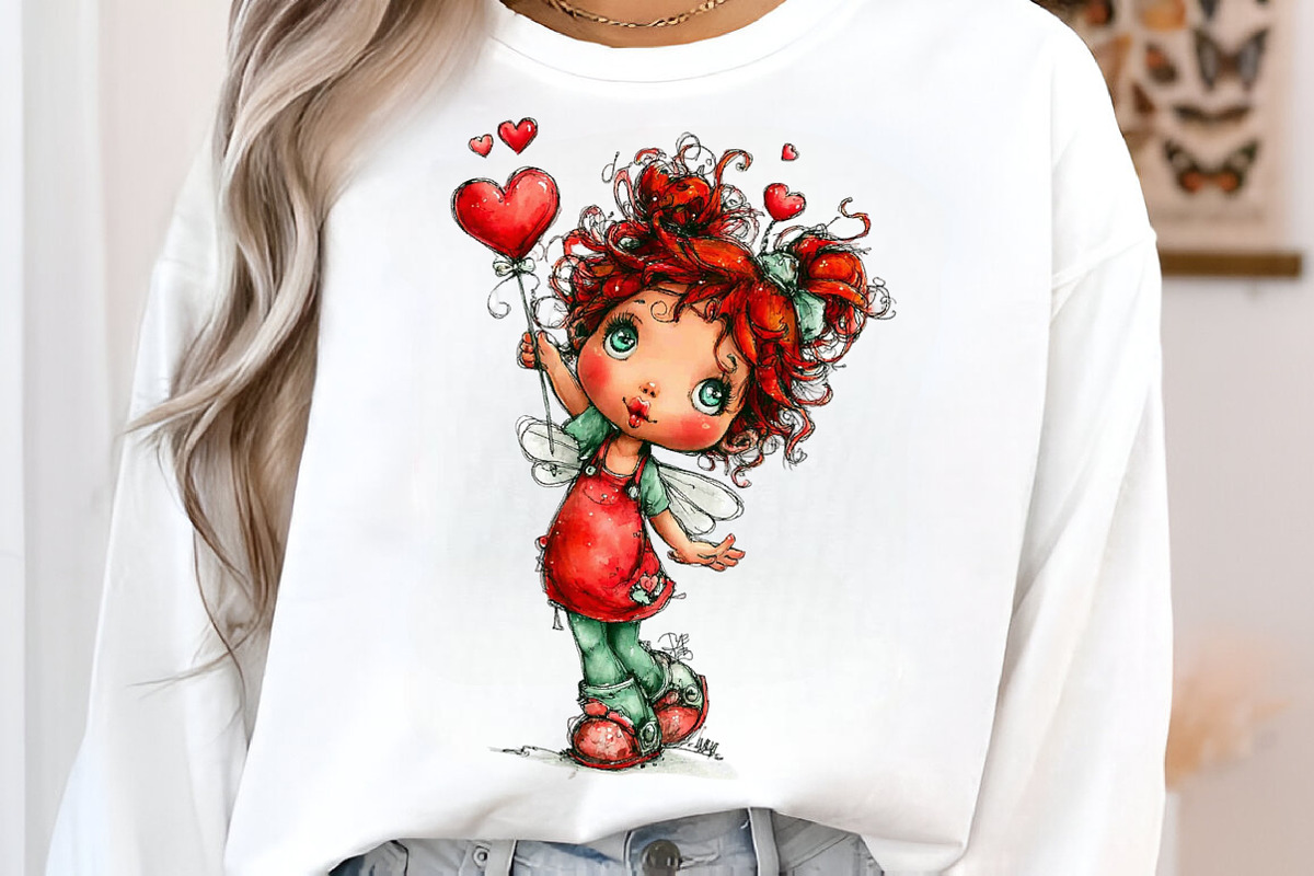 Quirky Valentine Girl Clipart Bundle, an Illustration by SinaCreation (Photo 6 of 11)