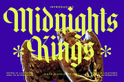 Midnights Kings Blackletter Serif, a Blackletter Font by timelesstype.co (Thumbnail 1 of 20)