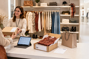 Fall fashion sale at store with wome, a Photo by Dvoevnore photos