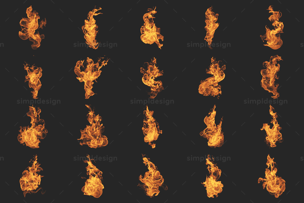 Fire Photoshop Brushes, a Brush Add-On by SimplDesign (Photo 2 of 3)