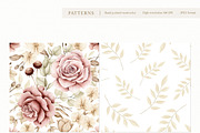 Watercolor Boho Fall Dusty Rose Set, a Decorative Illustration by Carol Lozove (Thumbnail 51 of 74)