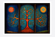 Sati Collection · Sacred Trees, a Decorative Illustration by milatovar (Thumbnail 4 of 14)