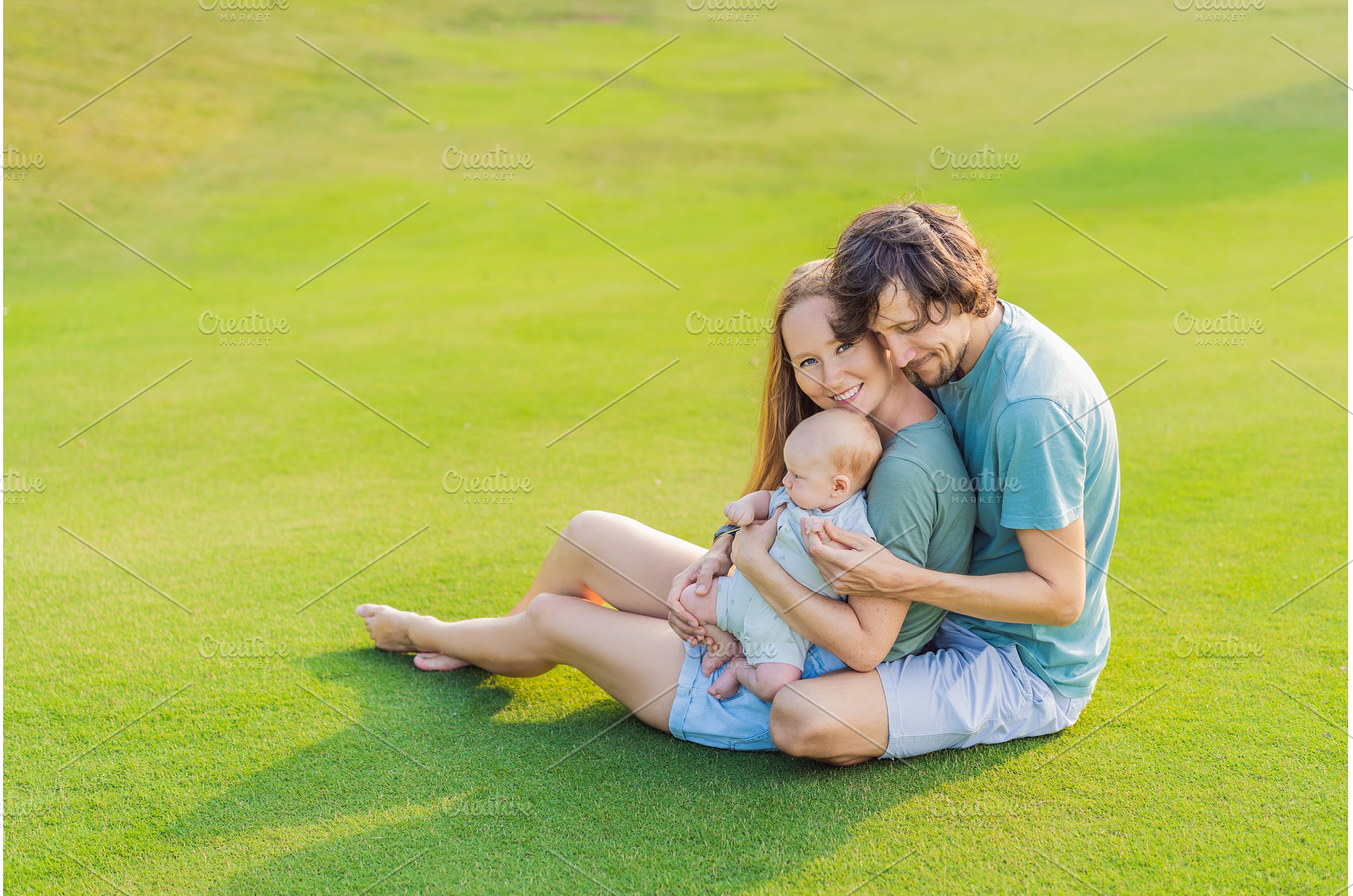 Loving parents with their newborn, a Person Photo by Elizaveta Galitskaya