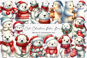 Cute Christmas Polar Bear Clipart, an Illustration by Designworld (Thumbnail 1 of 5)