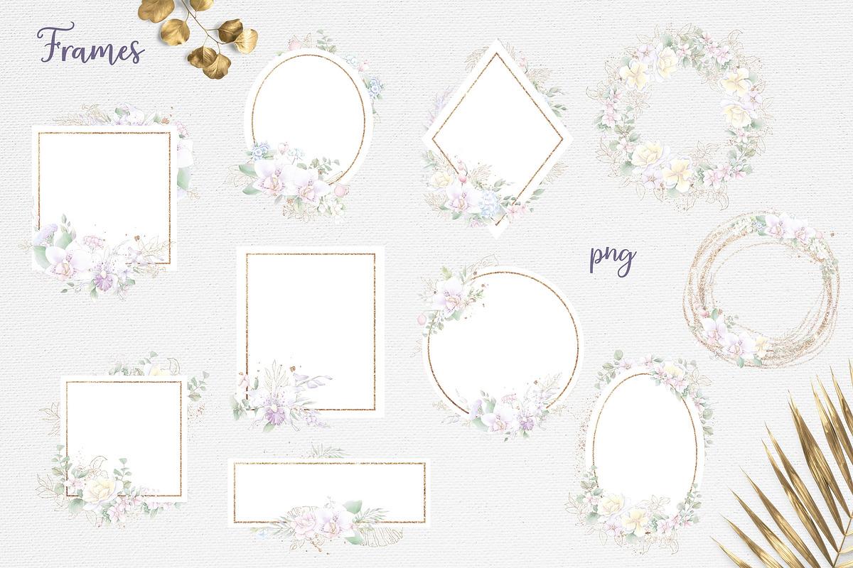 Watercolor flowers Orchids clipart, an Illustration by Yuliya Art (Photo 11 of 18)
