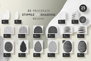 25 Procreate Stipple Shading Brushes