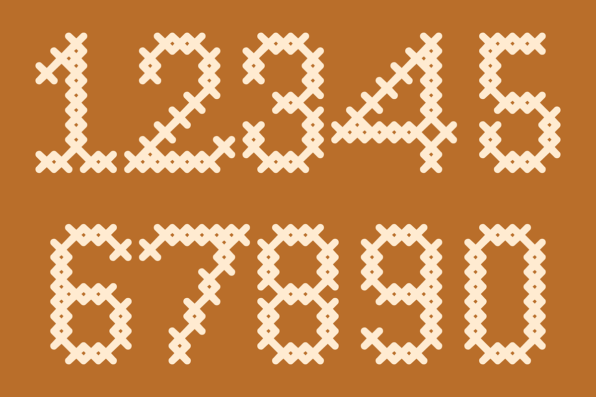 Cross Stitch Cursive Font, a Font by GG Design (Photo 7 of 10)