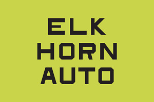 Elkhorn Auto Typeface