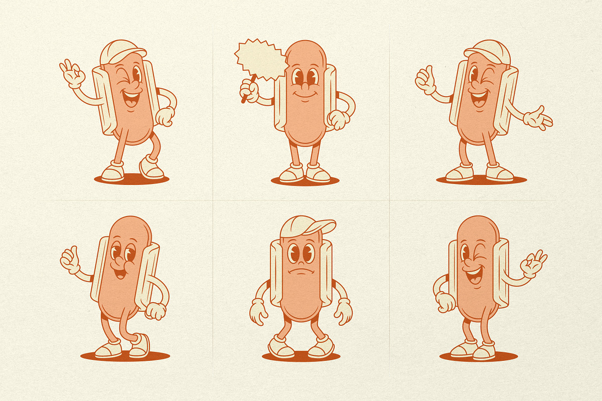 Hot Dog Cartoon Mascot Character, a Food Illustration by Vasya Kobelev (Photo 2 of 7)