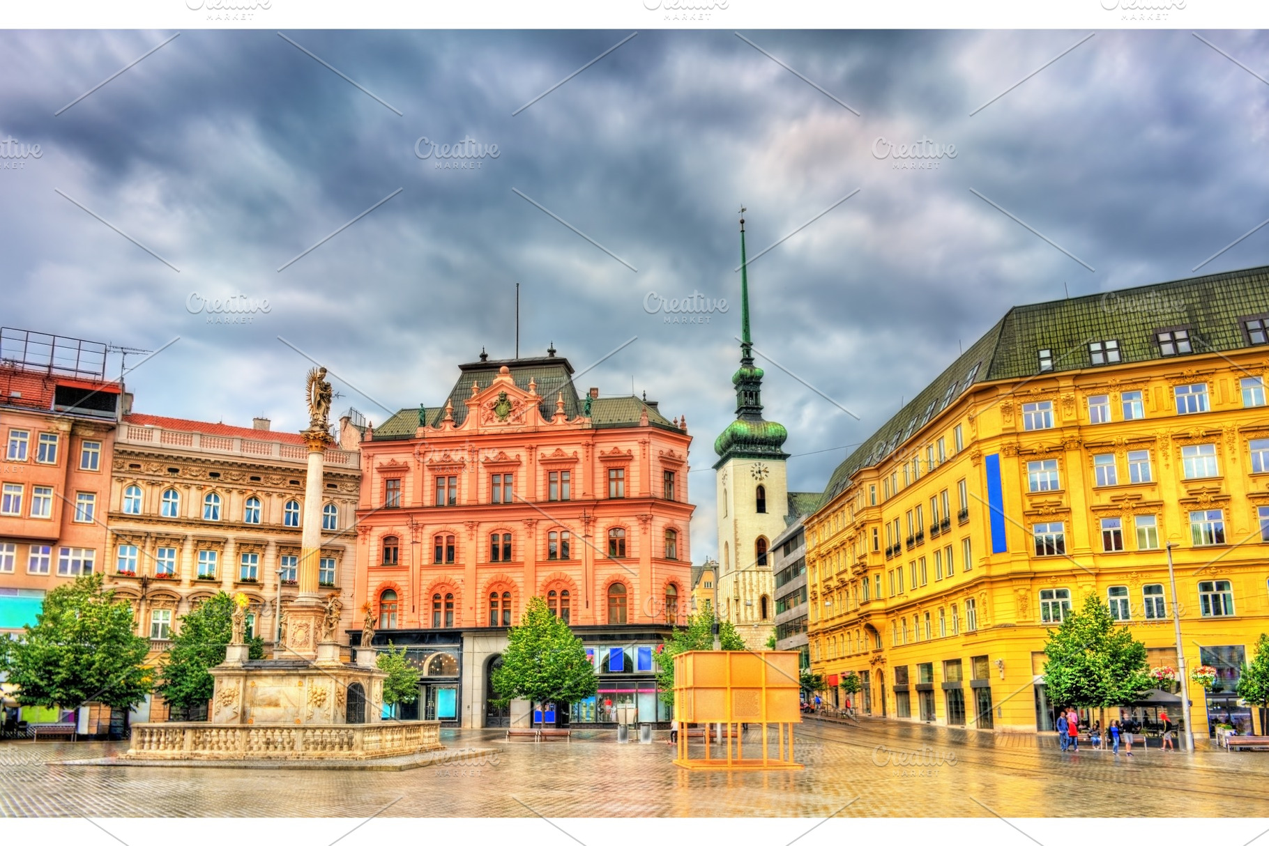 Freedom square the main square of brno in czech republic featuring brno, an Architecture Photo by Leonid Andronov