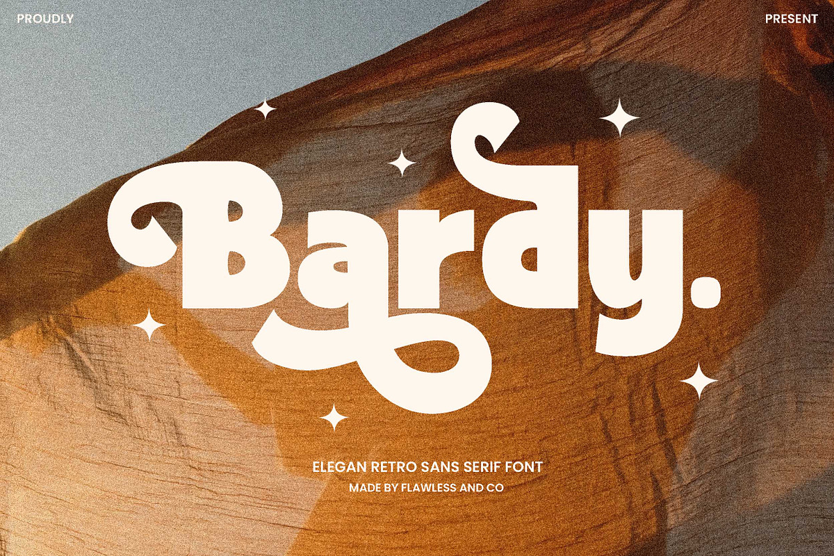 Bardy-Elegant Retro Sans Serif Font, a Sans Serif Font by Flawless And Co (Photo 1 of 11)