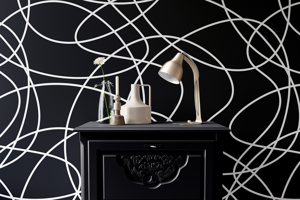 White Tangled Lines, a Background Graphic by MalyskaStudio (Photo 3 of 9)