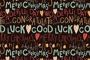 New Year and Xmas lettering patterns, a Pattern Graphic by Marina Zabrodina (Thumbnail 3 of 3)