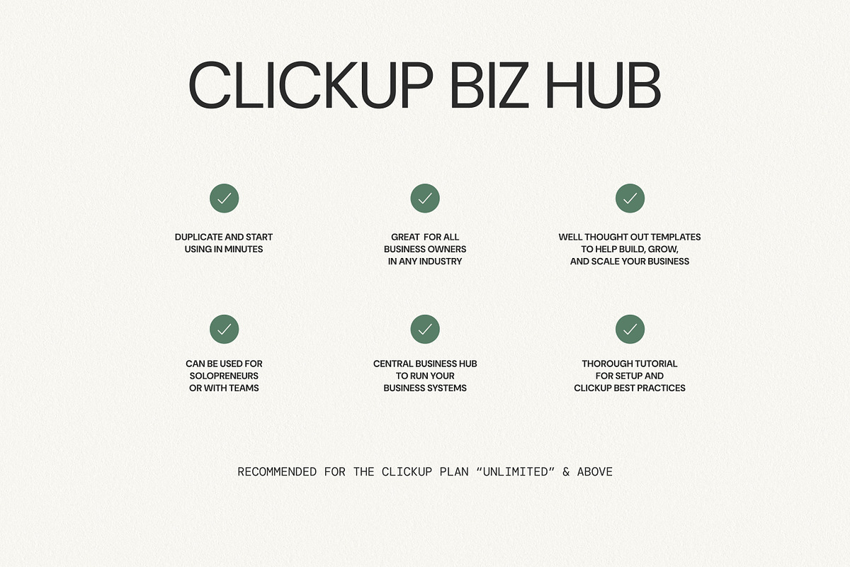 Clickup Template - Biz HQ Hub, a Templates & Theme by 89 Golden Blvd (Photo 6 of 6)
