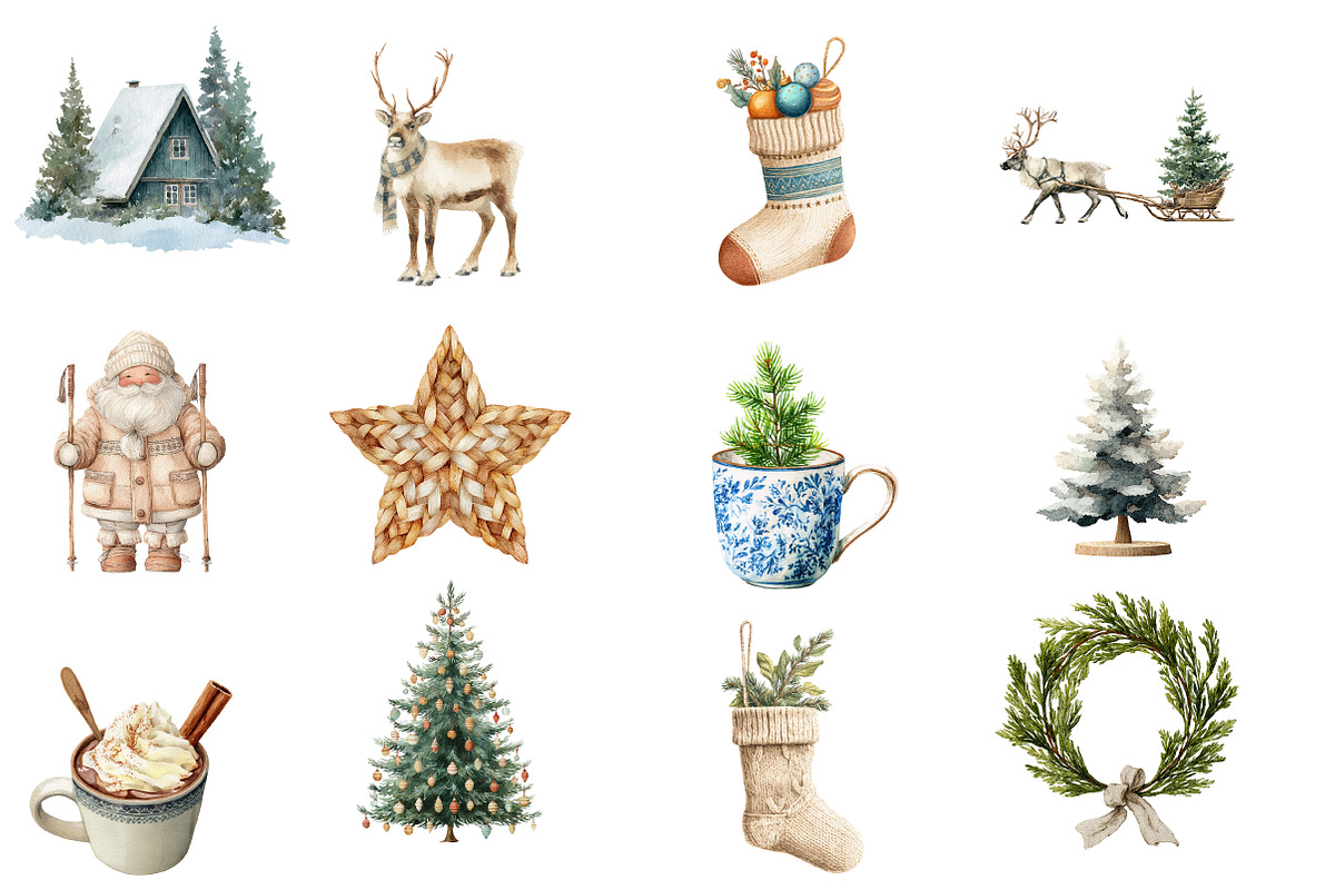 Nordic Christmas Clipart, an Illustration by Designworld (Photo 3 of 6)