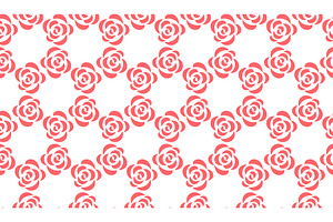 Flower geometric pattern with roses, a Pattern Graphic by RODINA