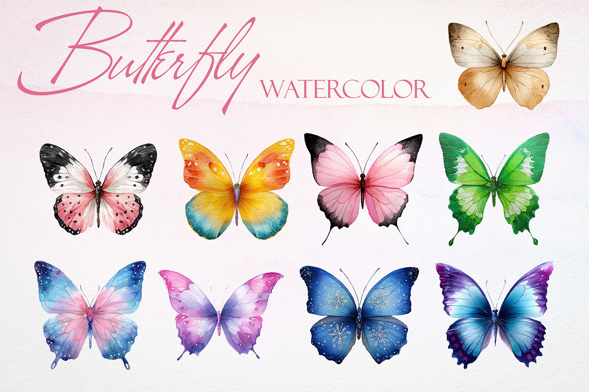 Magical Butterfly Wings Watercolor, an Animal Illustration by Deckar_art (Photo 1 of 3)