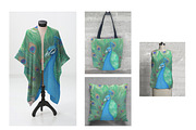 Watercolor Peacock Clipart Images, an Illustration by Whimseez (Thumbnail 4 of 4)