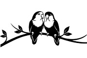 Birds on Branch Vector Collection, an Illustration by Designer_Momina (Thumbnail 8 of 21)