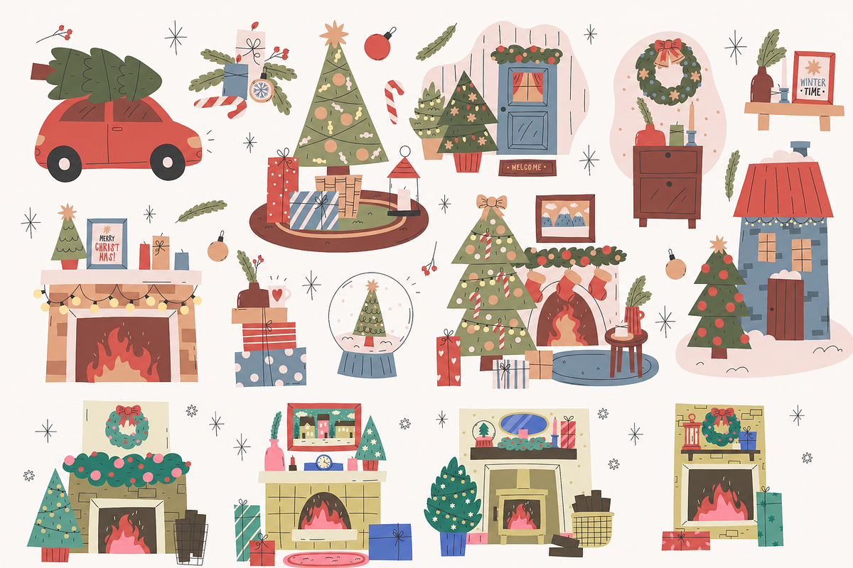 Christmas Decor Clipart, a Seasonal Illustration by Anna Studio (Photo 11 of 13)