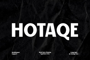 Hotaqe - Bold Sans Display Typeface