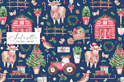Christmas Farm seamless pattern, a Pattern Graphic by SirenaArt (Thumbnail 7 of 13)