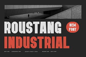 Roustang Industrial - Condensed Font, a Sans Serif Font by Iqsiart Studio