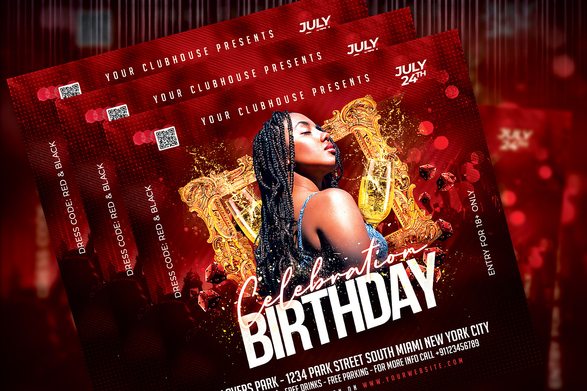 Birthday Party Flyer Template