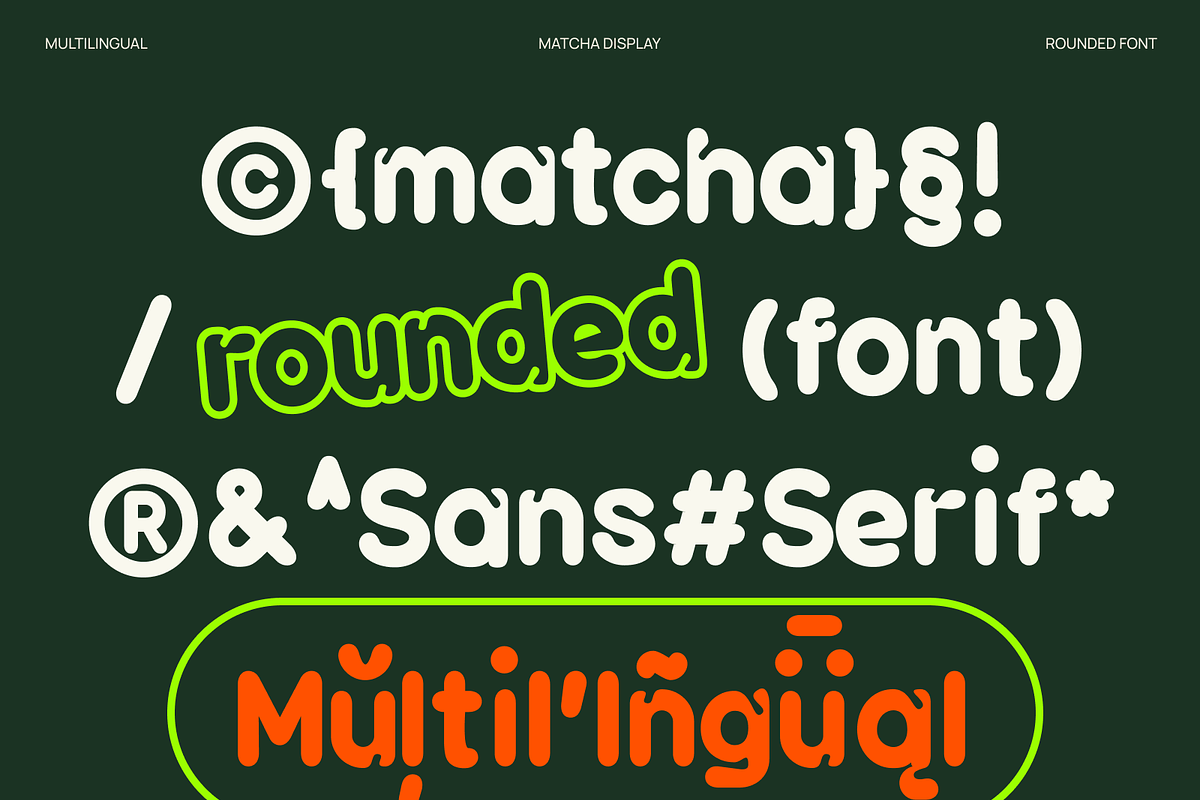 matcha rounded font, a Sans Serif Font by iframe fonts (Photo 2 of 10)