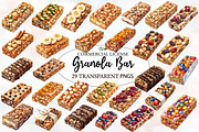 Granola Bar Watercolor Clipart, an Illustration by Designworld (Thumbnail 1 of 7)