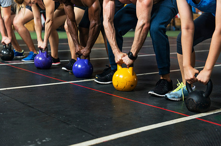 People exercising at a gym containing active, activity, and african descent, a Sports & Recreation Photo by rawpixel