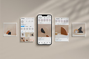 Instagram Post and Stories Mockup, a Device Mockup by graphicstuff.std (Thumbnail 9 of 10)