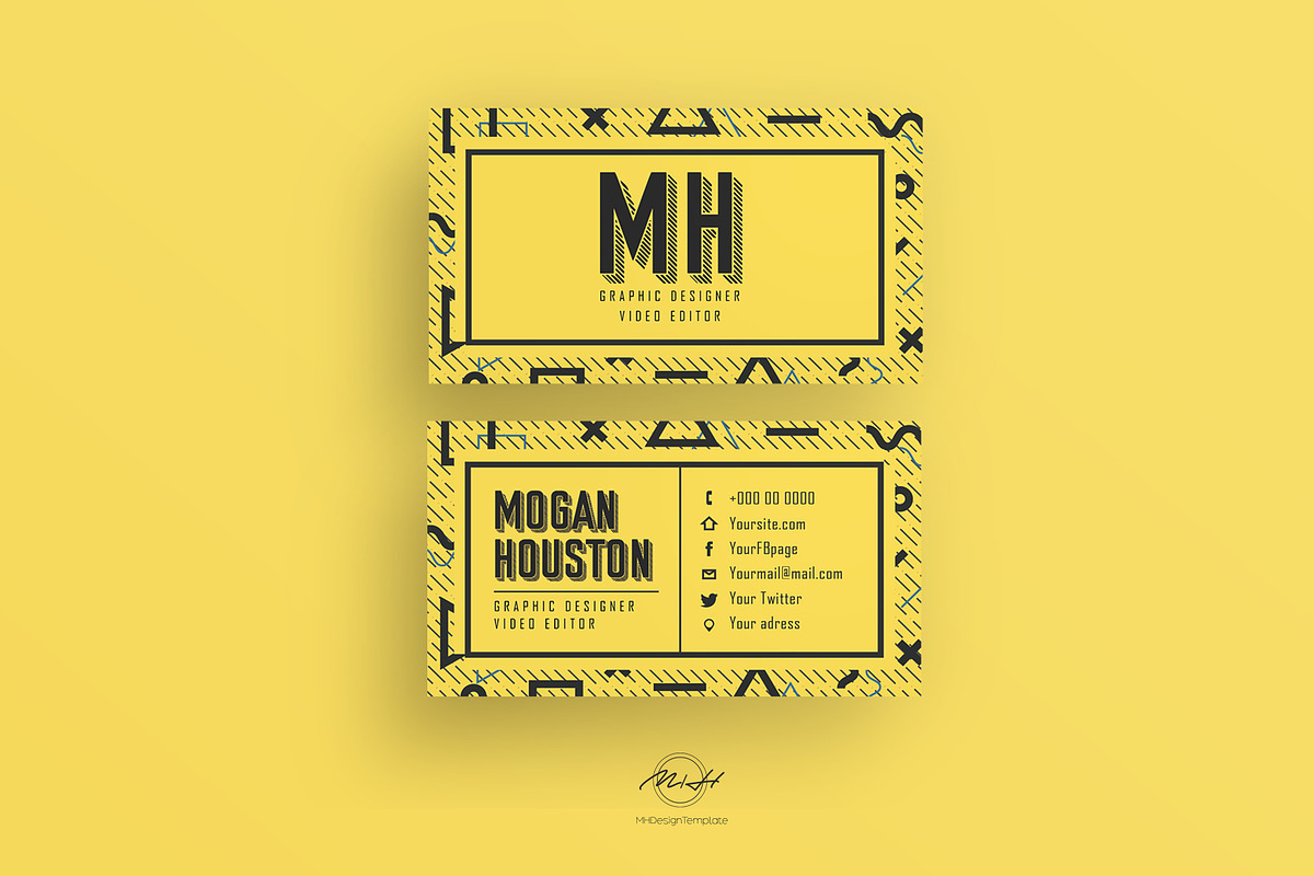 Retro Bussiness Card Template, a Business Card Template by MH Design Template (Photo 6 of 7)