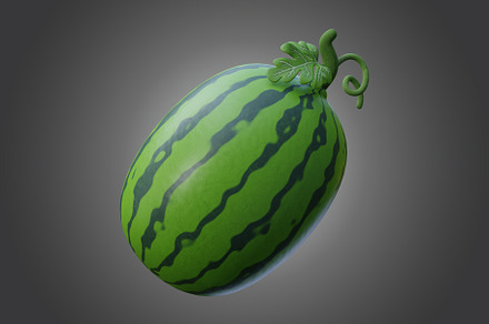 3D Stylized Watermelon