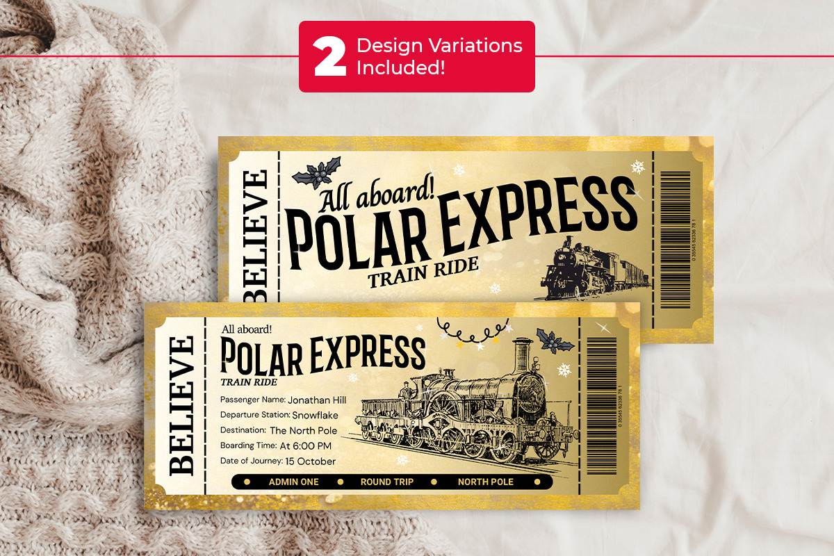 Personalized Polar Express Ticket, a Print Template by Snapybiz (Photo 5 of 11)