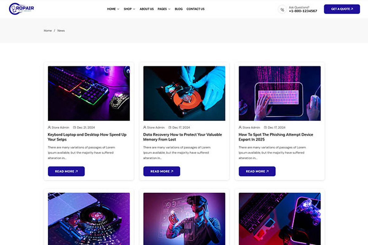 Repair Services Shopify Theme OS 2.0 preview 7