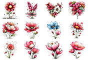 Whimsical Spring Flowers Clipart, an Illustration by Dream Creation (Thumbnail 4 of 5)