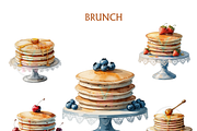 Watercolor Brunch Clipart blueberry, a Food Illustration by VM PARTYS  BY TAIRUMA (Thumbnail 2 of 10)