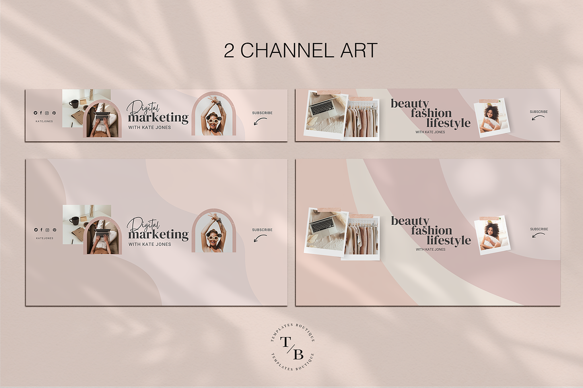 YouTube Channel Branding Kit | Canva, a Social Media Template by Templates Boutique (Photo 4 of 8)