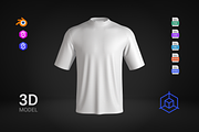 White Men's T-Shirt 3D Model, an Object 3D Model by le-genda (Thumbnail 1 of 10)