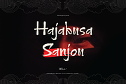 Hajabusa Sanjou - Japanese Typeface, a Handwritten Font by Elmous (Thumbnail 1 of 11)