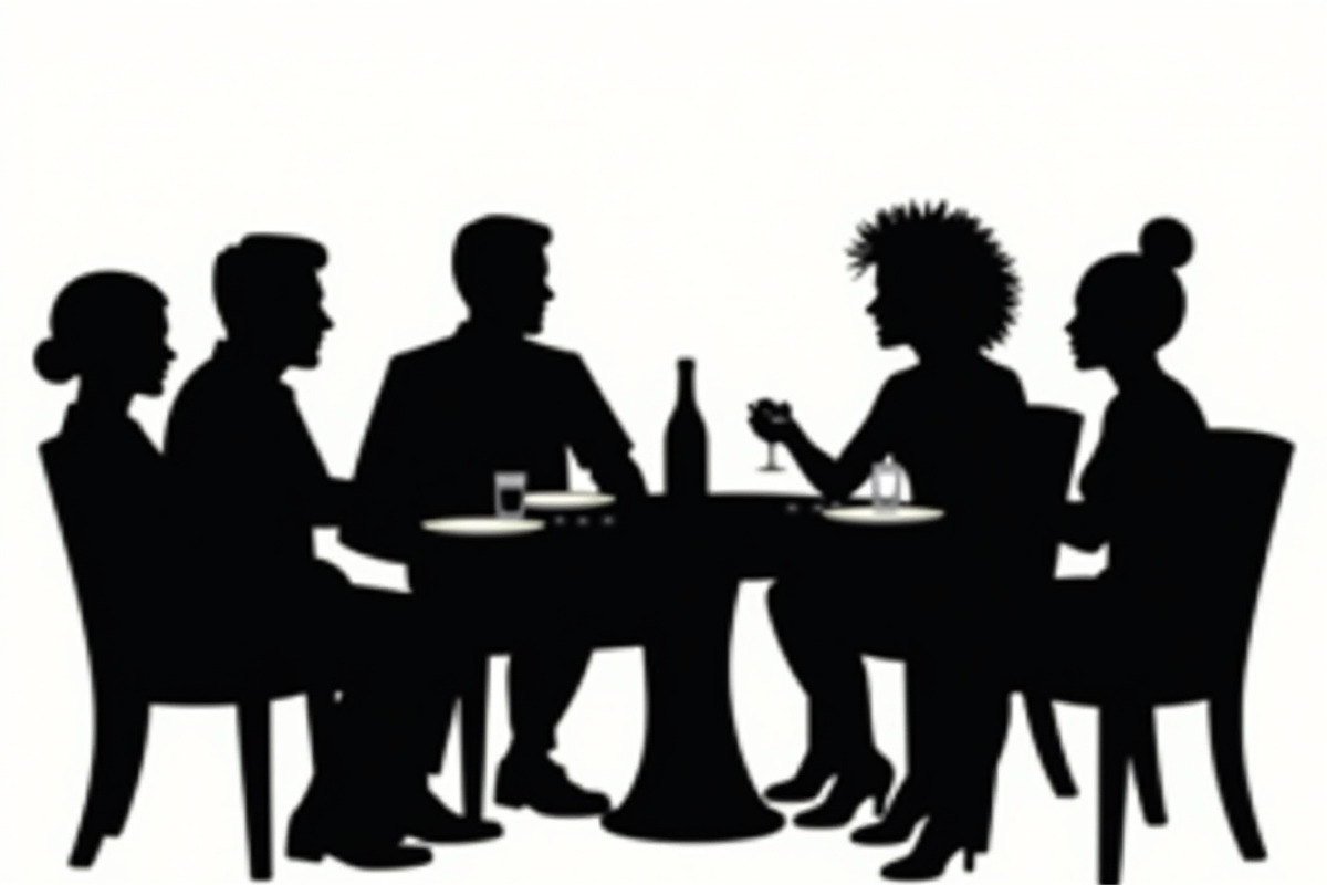 Group Dining Vector Bundle, an Illustration by BIPLOB EXPERT (Photo 7 of 9)