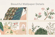 Vintage Mughal Garden Wall Mural, a Decorative Illustration by GraphicsByNaeem (Thumbnail 4 of 5)