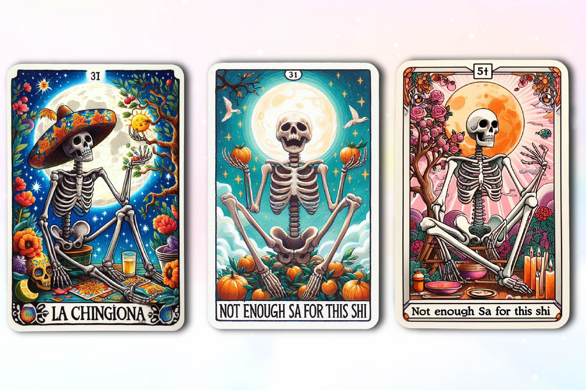 Sarcastic Skeleton Tarot Card Clipar, an Illustration by CreationArt (Photo 4 of 6)