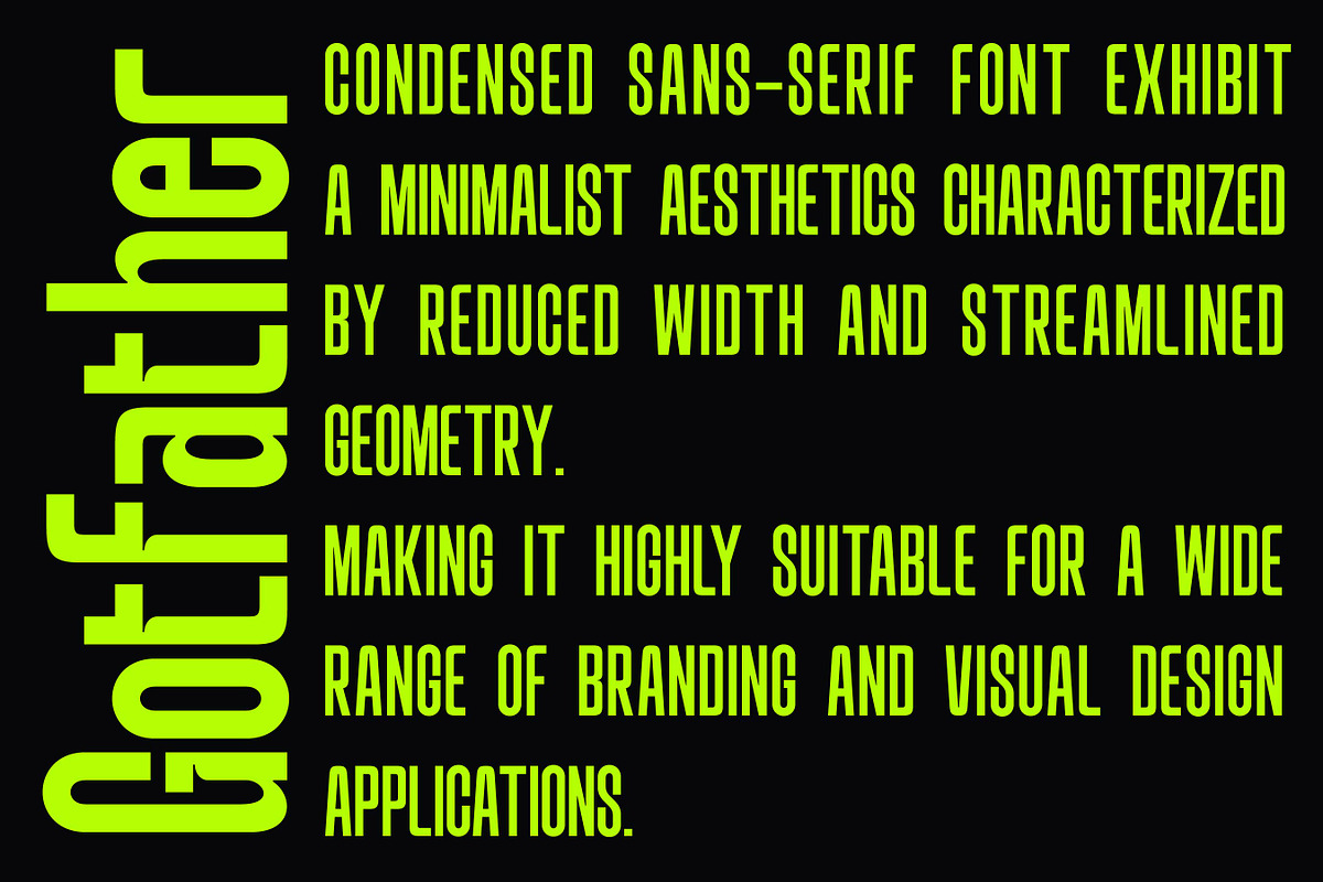 Gotfather -Condensed Sans Serif Font, a Sans Serif Font by Flawless And Co (Photo 8 of 10)