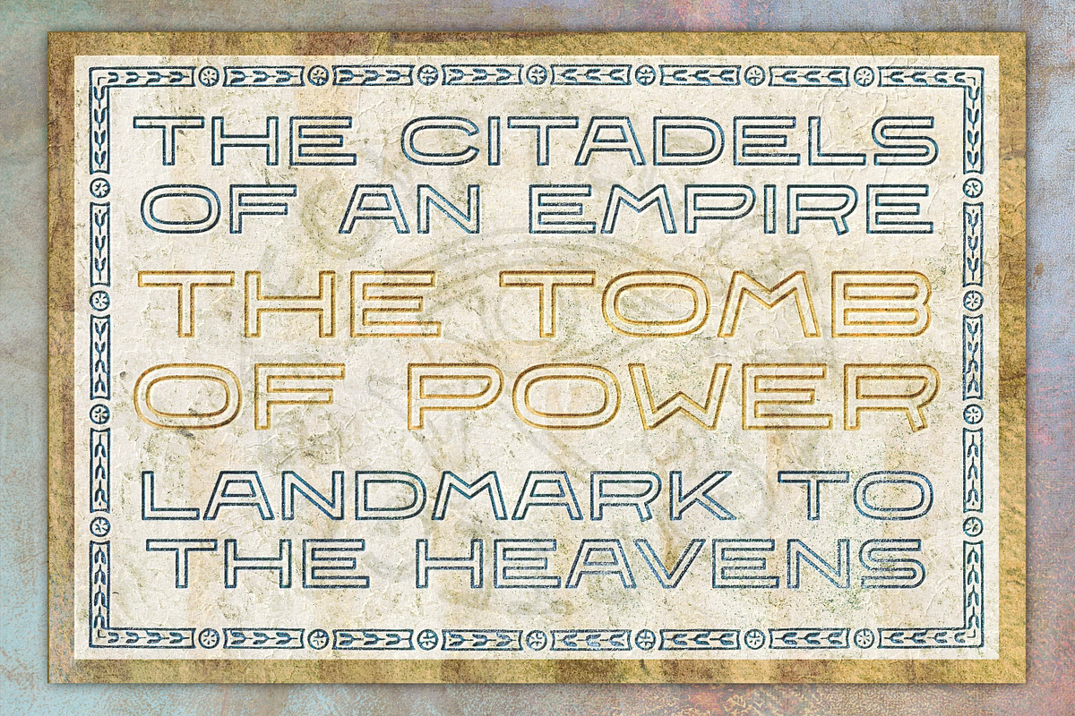 Empyramid | Ancient Epic Sans, a Sans Serif Font by Artifact Bazaar (Photo 4 of 7)
